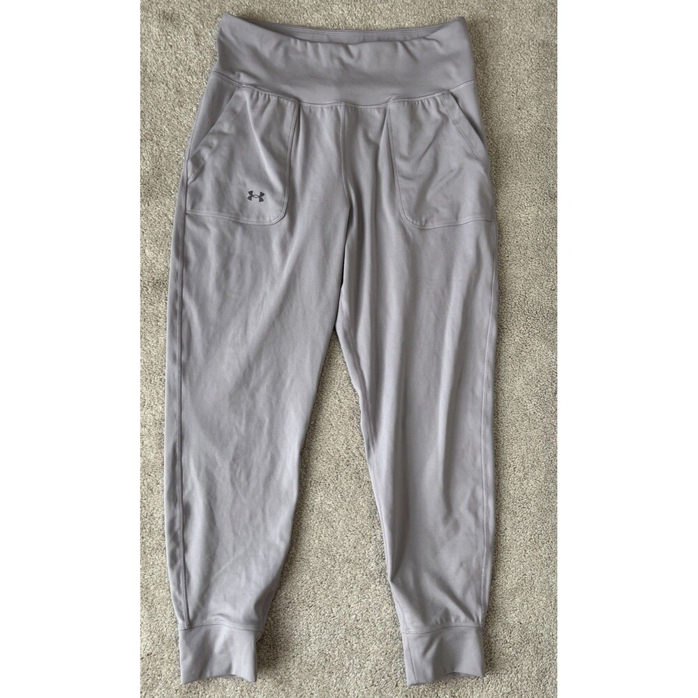 UA Under Armour Motion Jogger Womens Large Gray Athleisure Stretch Lounge Fitted